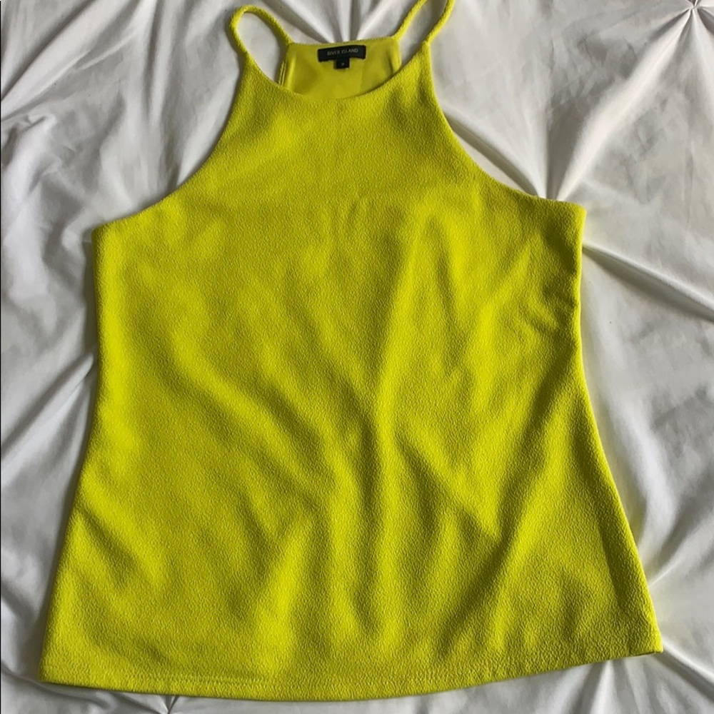 Bright yellow/ lime green top